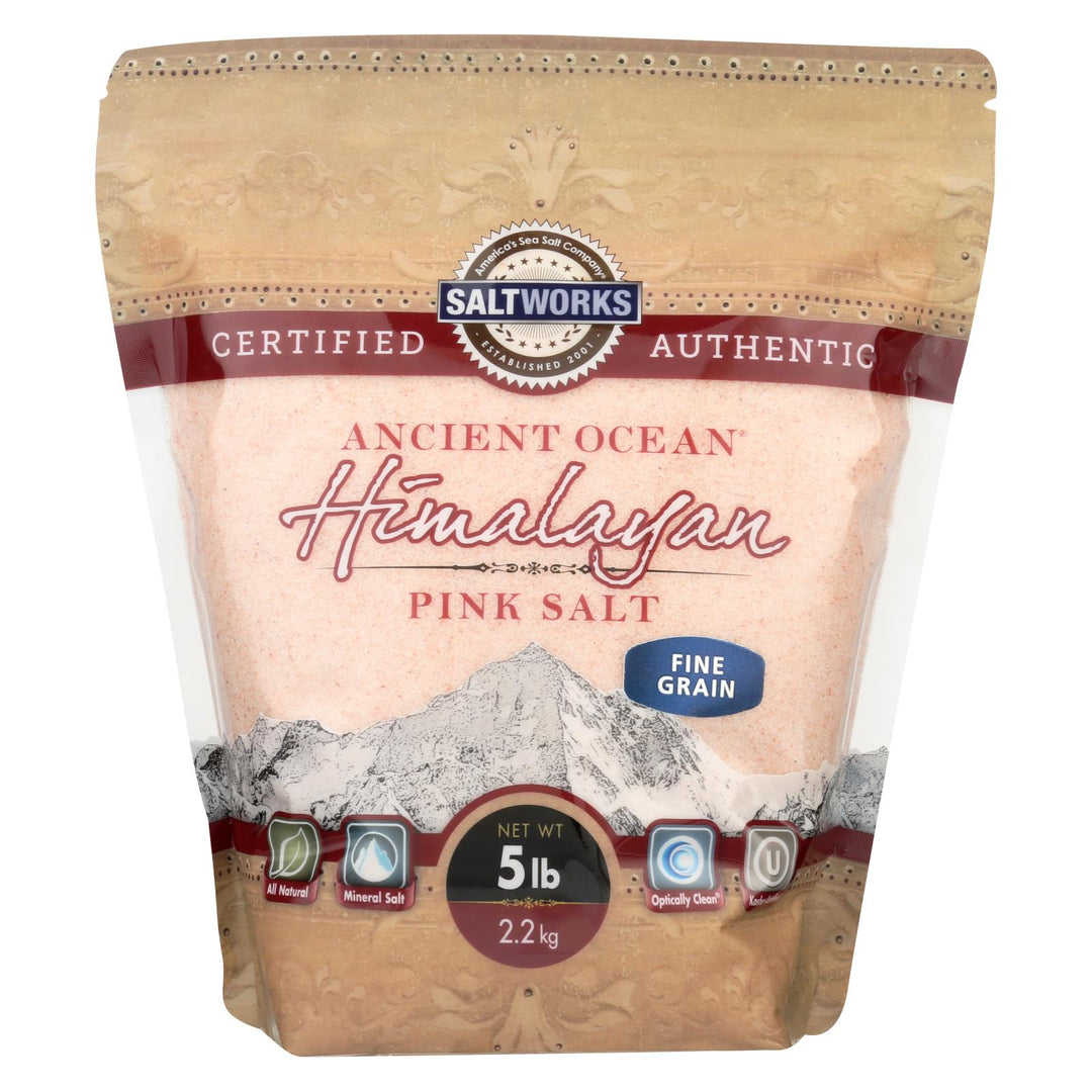 Saltworks - Salt Pink Himalayan Fine - 1 Each - 5 Lb - Maras Green